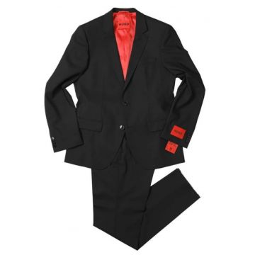 Castum uni slim fit din amestec de lana -