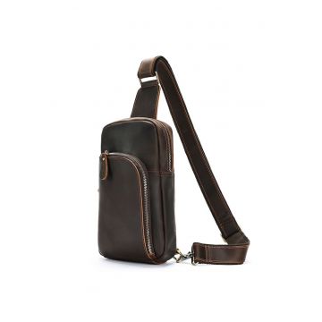 Geanta/Borseta piele naturala - - Vintage Brown