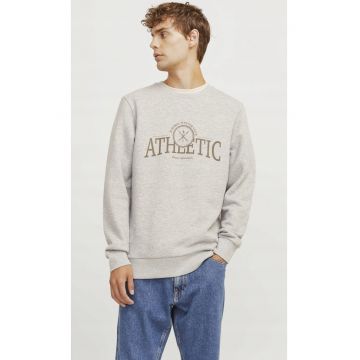 Hanorac barbati Jack&Jones Andrew - cu logo - regular fit - poliester/bumbac - gri