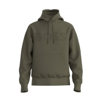 Hanorac regular fit din bumbac cu logo -