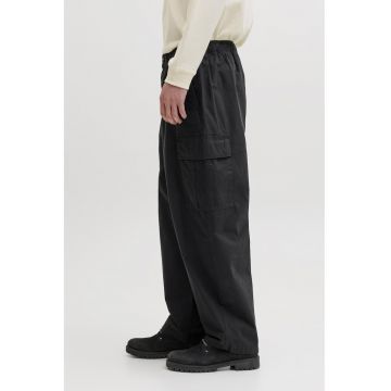 Pantaloni cargo cu croiala relaxed-fit - Negru