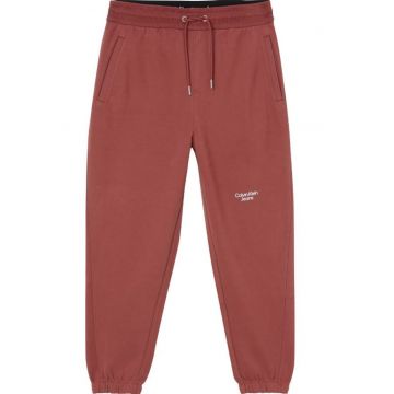 Pantaloni de trening cu logo si talie ajustabila -