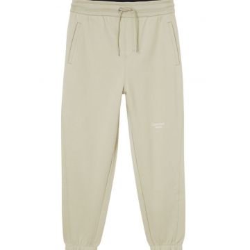 Pantaloni de trening cu talie ajustabila si logo -