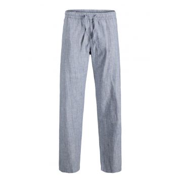 Pantaloni din amestec de bumbac - Albastru prafuit