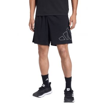 Pantaloni scurti cu logo - pentru antrenament Base - Alb/Negru