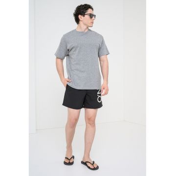 Pantaloni scurti de baie cu logo Cali - Negru/Alb murdar