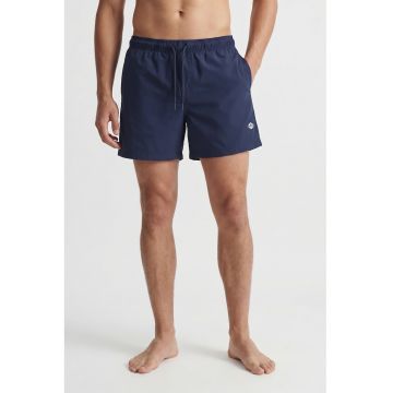 Pantaloni scurti de baie cu snur in talie - Bleumarin