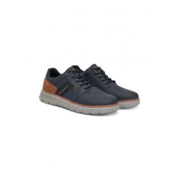 Pantofi sport barbati  albastru inchis - imitatie de piele - design modern - stil versatil - Bleumarin