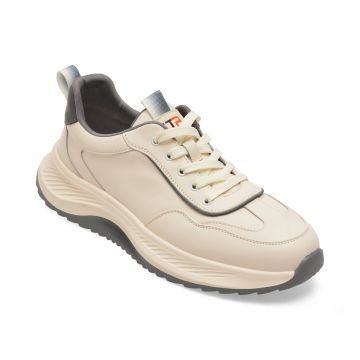 Pantofi sport BITE THE BULLET albi, W7803, din piele naturala