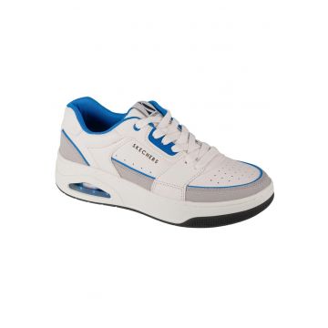 Pantofi sport de piele cu amortizare si garnituri de piele ecologica Uno Court