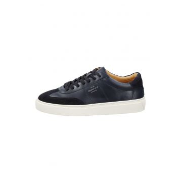 Pantofi sport din piele cu garnituri din piele intoarsa McJulien - Bleumarin