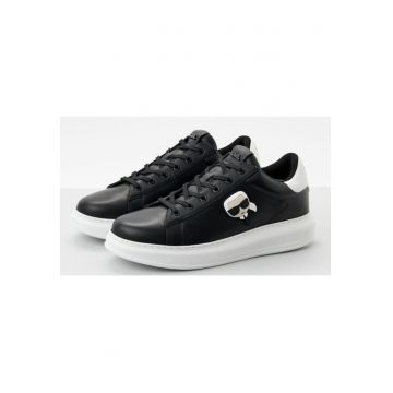 Pantofi sport din piele naturala cu logo -