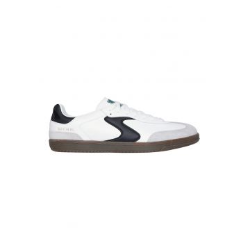 Pantofi sport Hotshot Pyke cu detalii de piele intoarsa - Alb/Negru/Gri deschis