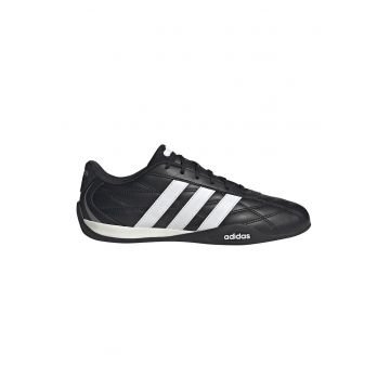 Pantofi sport low-cut din piele cu garnituri din piele ecologica Adipista - Negru/Alb optic/Gri antracit