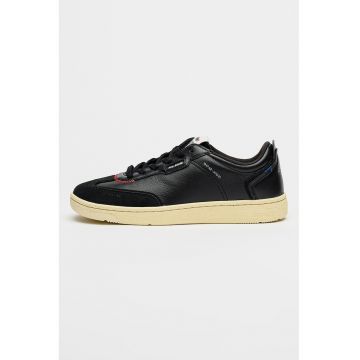 Pantofi sport Pallacup din piele cu garnituri din piele intoarsa - Negru