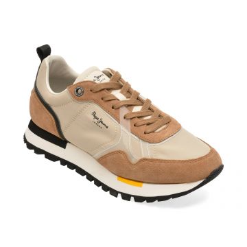 Pantofi sport PEPE JEANS bej, MS40032, din material textil