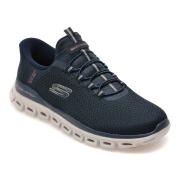 Pantofi sport SKECHERS bleumarin, GLIDE-STEP, din material textil