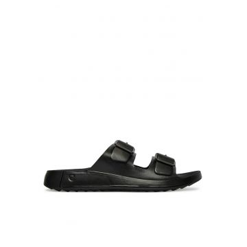 Papuci barbati -  piele naturala - culoare negru