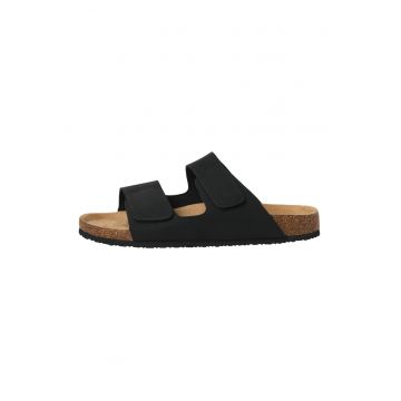 Papuci uni cu velcro - Negru/Maro
