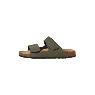 Papuci uni cu velcro - Verde masliniu