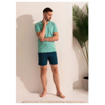 Pijama Barbati Abel Bumbac TWIN - Jade
