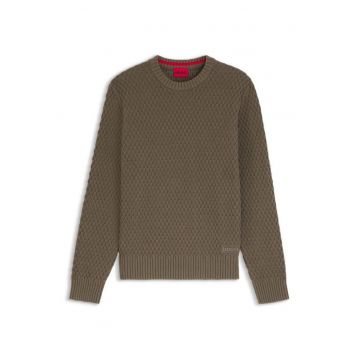 Pulover regular fit cu model texturat