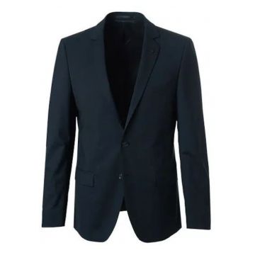 Sacou slim fit din amestec de lana cu buzunare cu clapa