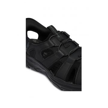Sandale barbat -  piele naturala - negru -