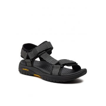 Sandale barbati -  negru - textil - sistem inchidere Velcro