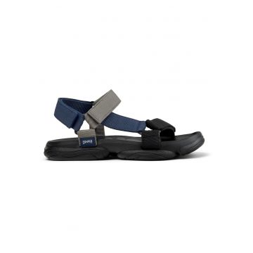 Sandale cu model colorblock si inchidere velcro Karst - Gri/Albastru