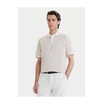 Tricou polo barbati -  bumbac 100% - ecru