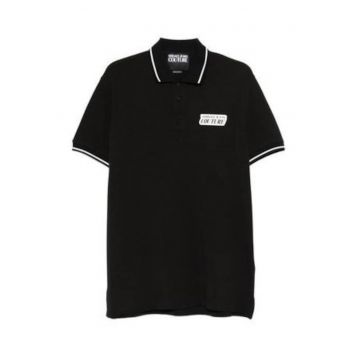 Tricou polo cu logo si terminatii contrastante