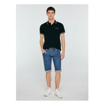 Tricou polo din bumbac cu insertii contrastante Wladym