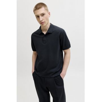 Tricou polo din bumbac organic cu croiala regular-fit - Albastru ultramarin