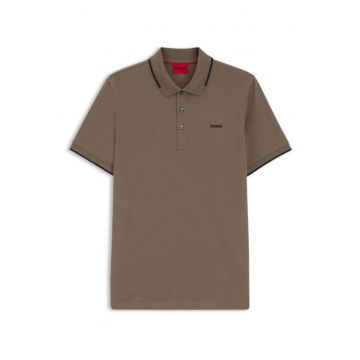 Tricou polo regular fit cu detaliu logo