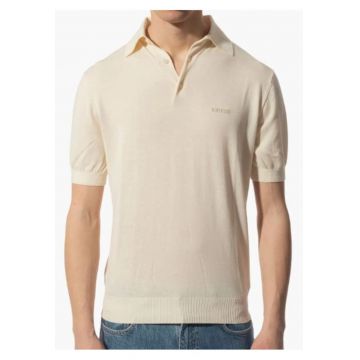 Tricou polo slim fit cu fenta scurta cu nasturi