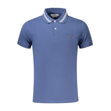 Tricou polo slim fit din bumbac cu detaliu logo