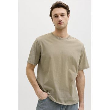 Tricou regular-fit din bumbac - Maro nisip