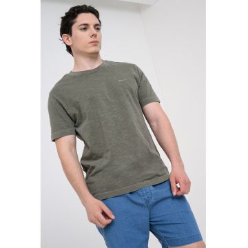 Tricou regular-fit din bumbac - Verde sparanghel