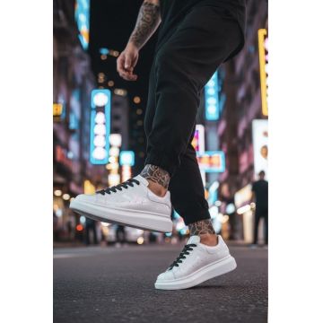 Adidasi barbati casual albi luciosi VIP AAA