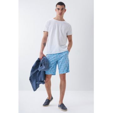 Bermude chino cu model imprimat