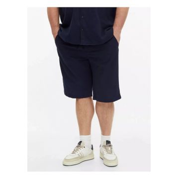 Big Sizes Pantaloni scurti barbati big sizes - Detroit - cu talie medie si croiala Regular Fit - Bleumarin inchis -