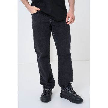 Blugi drepti cu 5 buzunare - Negru stins