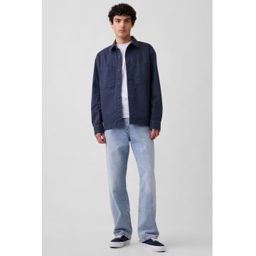 Blugi relaxed-fit cu aspect decolorat - Albastru deschis