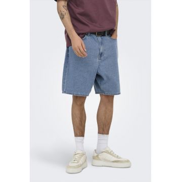 Blugi scurti relaxed-fit - Albastru deschis