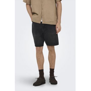 Blugi scurti relaxed-fit - Negru stins