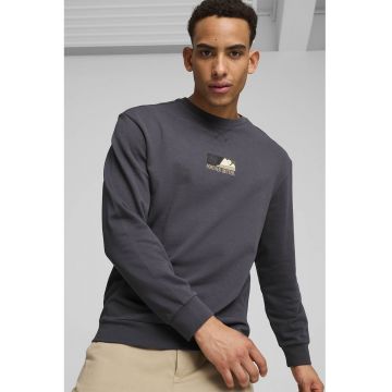 Bluza de trening cu decolteu la baza gatului si logo Better Sportswear - Gri antracit