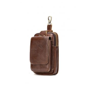 Geanta/Borseta piele naturala - - maro vintage