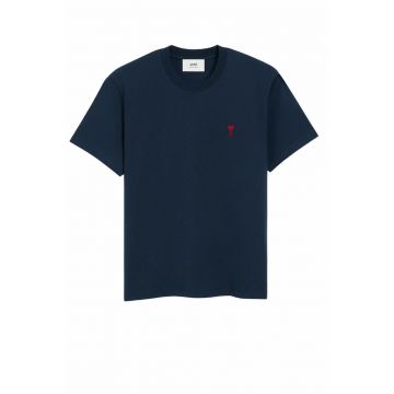 Navy Cotton Ami de Coeur T-Shirt - Albastru inchis