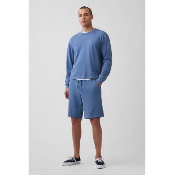 Pantaloni de trening cu snur de ajustare in talie - Albastru inchis